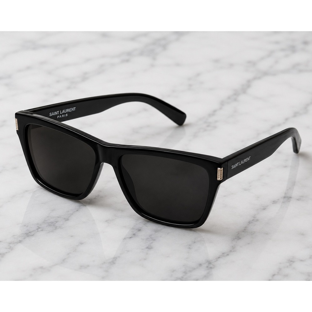 Saint Laurent Sunglasses Women OS Black Excellent Square SL 756 001 - Picture 2 of 9